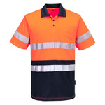 Hi-Vis Contrast Polo Shirt Short Sleeve