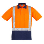 Mens Hi Vis Spliced Polo - Short Sleeve Shoulder Taped