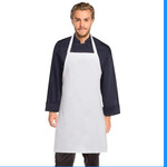 Black and White Bib Apron No Pocket