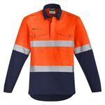 Mens Organic Flame Hrc 2 Hoop Taped Closed Front Spliced Shirt