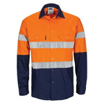 Mens Cool Breeze T2 Vertical Vented Cotton Long Sleeve Shirt with Gusset Sleeve