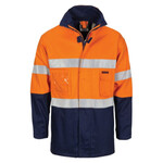 Mens HiVis Cotton Drill "2 in 1" Jacket with Tape