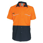 Two Tone RipStop Cotton Cool Short Sleeve Shirt