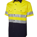 Mens Hi Vis (D+N) Short Sleeve 190G Shirt