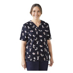 Womens Printed Best Friends Scrub Top