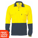 Cool Breeze 2 Tone Cotton Jersey Polo Shirt with Twin Chest Pocket