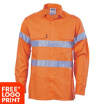 Mens HiVis Cotton Shirt with 3M 8906 R/Tape